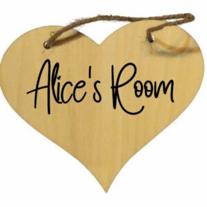 Wooden, heart shaped hanger