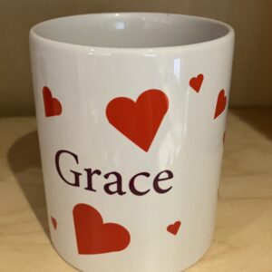 Personalised Hearts mug
